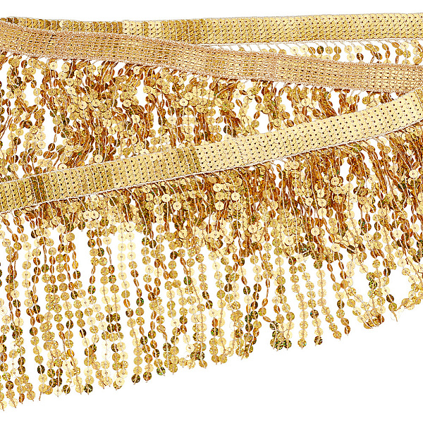 PandaHall Sparkle PVC Paillette Tassel Ribbons, Garment Accessories, Gold, 6-3/4 inch(170mm) Plastic Gold
PandaHall Sparkle PVC Paillette Tassel Ribbons, Garment Accessories, Gold, 6-3/4 inch(170mm) Plastic Gold