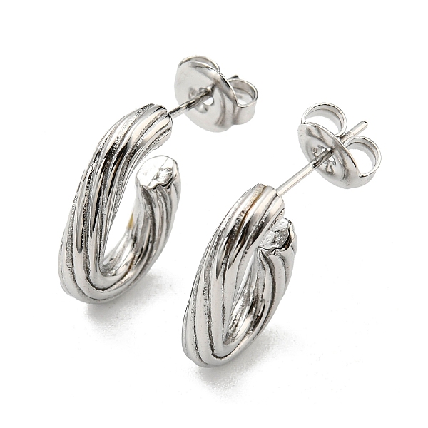 PandaHall 304 Stainless Steel Oval Stud Earrings, Half Hoop Earrings, Stainless Steel Color, 17x3mm 304 Stainless Steel Oval
PandaHall 304 Stainless Steel Oval Stud Earrings, Half Hoop Earrings, Stainless Steel Color, 17x3mm 304 Stainless Steel Oval