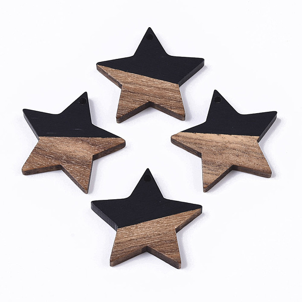 PandaHall Resin & Wood Pendants, Star, Black, 26x28x4mm, Hole: 1.6mm Resin+Wood Star Black
PandaHall Resin & Wood Pendants, Star, Black, 26x28x4mm, Hole: 1.6mm Resin+Wood Star Black