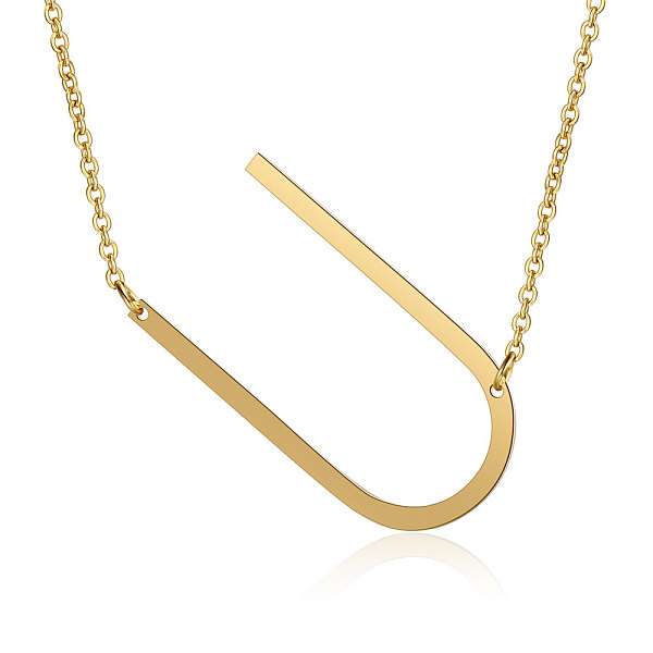 PandaHall 201 Stainless Steel Initial Pendants Necklaces, with Cable Chains, Letter, Letter.U, 17.3~18.3 inch(44~46.5cm)x1.5mm, LetterU...
PandaHall 201 Stainless Steel Initial Pendants Necklaces, with Cable Chains, Letter, Letter.U, 17.3~18.3 inch(44~46.5cm)x1.5mm, LetterU...