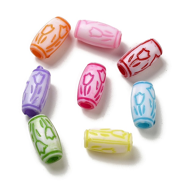 PandaHall Opaque Acrylic Beads, Craft Style, Barrel with Flower, Mixed Color, 16.5x8.5mm, Hole: 3.5mm, 833pcs/500g Acrylic Barrel Multicolor
PandaHall Opaque Acrylic Beads, Craft Style, Barrel with Flower, Mixed Color, 16.5x8.5mm, Hole: 3.5mm, 833pcs/500g Acrylic Barrel Multicolor