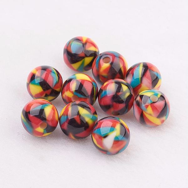 PandaHall Spray Painted Resin Beads, with Geometrical Pattern, Round, Colorful, 10mm, Hole: 2mm Resin Round
PandaHall Spray Painted Resin Beads, with Geometrical Pattern, Round, Colorful, 10mm, Hole: 2mm Resin Round