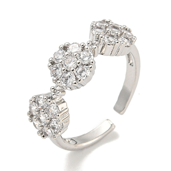 PandaHall Rack Plating Brass Micro Pave Cubic Zirconia Flower Open Cuff Rings for Women, Cadmium Free & Lead Free, Long-Lasting Plated..., Clear
PandaHall Rack Plating Brass Micro Pave Cubic Zirconia Flower Open Cuff Rings for Women, Cadmium Free & Lead Free, Long-Lasting Plated..., Clear