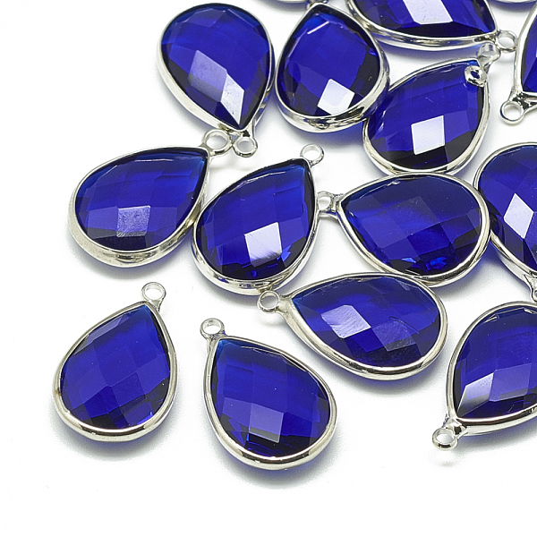 PandaHall Brass Glass Pendants, Faceted, teardrop, Platinum, Blue, 21.5x13.5x6mm, Hole: 2mm Brass+Glass Teardrop Blue
PandaHall Brass Glass Pendants, Faceted, teardrop, Platinum, Blue, 21.5x13.5x6mm, Hole: 2mm Brass+Glass Teardrop Blue