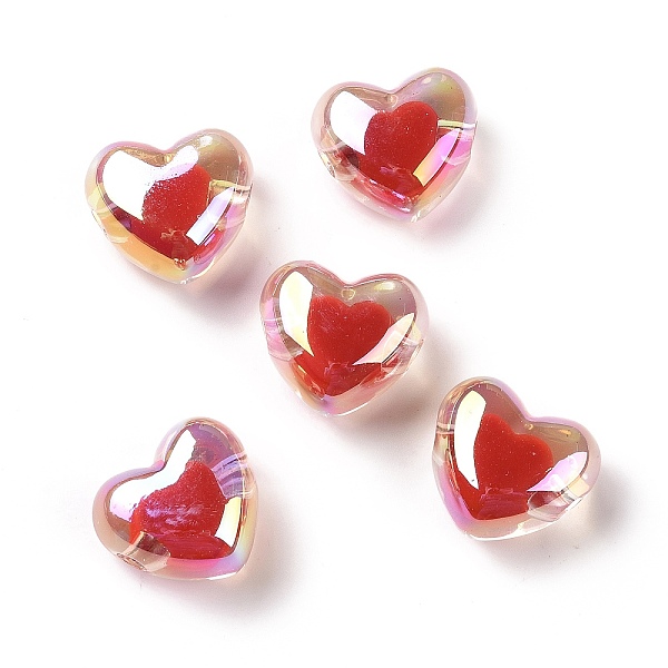 PandaHall Transparent Acrylic Beads, Bead in Bead, AB Color Plated, Heart, Red, 19x21.5x14mm, Hole: 3.5mm Acrylic Heart Red
PandaHall Transparent Acrylic Beads, Bead in Bead, AB Color Plated, Heart, Red, 19x21.5x14mm, Hole: 3.5mm Acrylic Heart Red