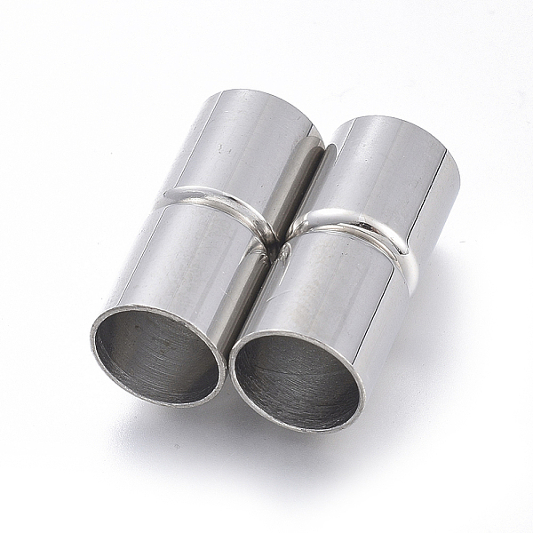 PandaHall 304 Stainless Steel Magnetic Clasps with Glue-in Ends, Column, Stainless Steel Color, 20x9x9mm, Hole: 8mm Stainless Steel Column
PandaHall 304 Stainless Steel Magnetic Clasps with Glue-in Ends, Column, Stainless Steel Color, 20x9x9mm, Hole: 8mm Stainless Steel Column