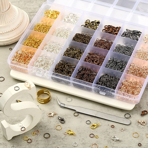 PandaHall DIY Jewelry Finding Making Kit, Including Alloy Lobster Claw Clasps, Iron Open Jump Rings, Brass Rings, Tweezers, Mixed Color...
PandaHall DIY Jewelry Finding Making Kit, Including Alloy Lobster Claw Clasps, Iron Open Jump Rings, Brass Rings, Tweezers, Mixed Color...