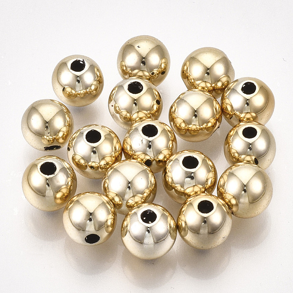 PandaHall UV Plating ABS Plastic Beads, Round, Golden Plated, 12x11.5mm, Hole: 2mm ABS Plastic Round
PandaHall UV Plating ABS Plastic Beads, Round, Golden Plated, 12x11.5mm, Hole: 2mm ABS Plastic Round