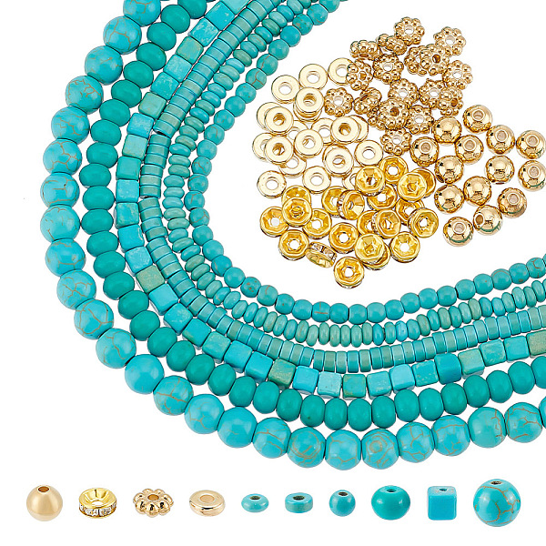 PandaHall arricraft 812 Pcs Assorted Synthetic Turquoise Beads Kit, Assorted Round Rondelle Disc Blue Howlite Beads and Rhinestone Spacer...
PandaHall arricraft 812 Pcs Assorted Synthetic Turquoise Beads Kit, Assorted Round Rondelle Disc Blue Howlite Beads and Rhinestone Spacer...