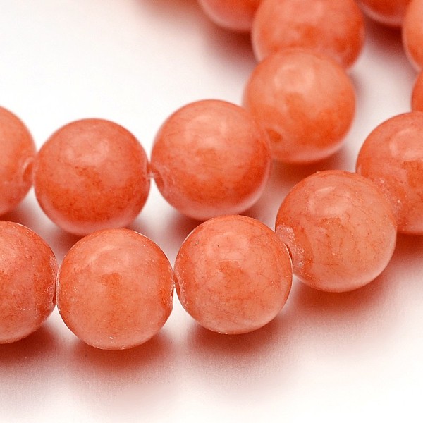 PandaHall Natural Yellow Jade Beads Strands, Round, Dyed, Coral, about 8mm in diameter, hole: 1mm, about 50 pcs/strand, 16 inch Yellow Jade..., Red
PandaHall Natural Yellow Jade Beads Strands, Round, Dyed, Coral, about 8mm in diameter, hole: 1mm, about 50 pcs/strand, 16 inch Yellow Jade..., Red