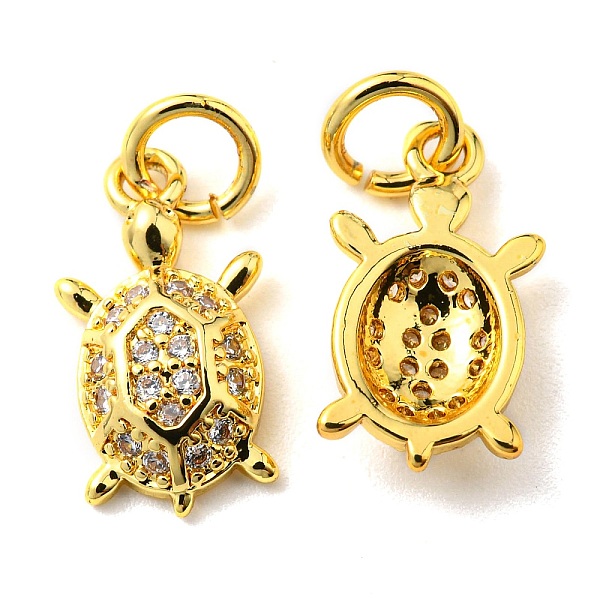 PandaHall Rack Plating Brass Micro Pave Cubic Zirconia Charms, with Jump Ring, Tortoise, Real 18K Gold Plated, 14x7.5x2.8mm, Hole: 3.2mm..., Clear
PandaHall Rack Plating Brass Micro Pave Cubic Zirconia Charms, with Jump Ring, Tortoise, Real 18K Gold Plated, 14x7.5x2.8mm, Hole: 3.2mm..., Clear