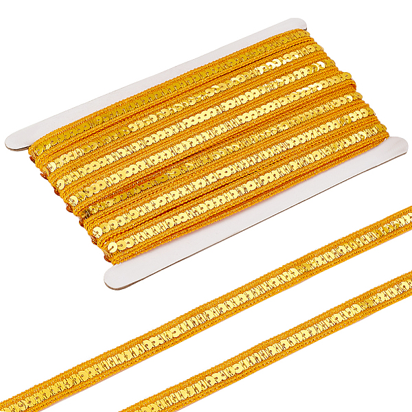 PandaHall 10M Ployester Elastic Sequin Trimmings, 1-Row Paillette Trims, Costume Embellishments, Flat Round, Gold, 13x0.8mm Polyester Flat...
PandaHall 10M Ployester Elastic Sequin Trimmings, 1-Row Paillette Trims, Costume Embellishments, Flat Round, Gold, 13x0.8mm Polyester Flat...