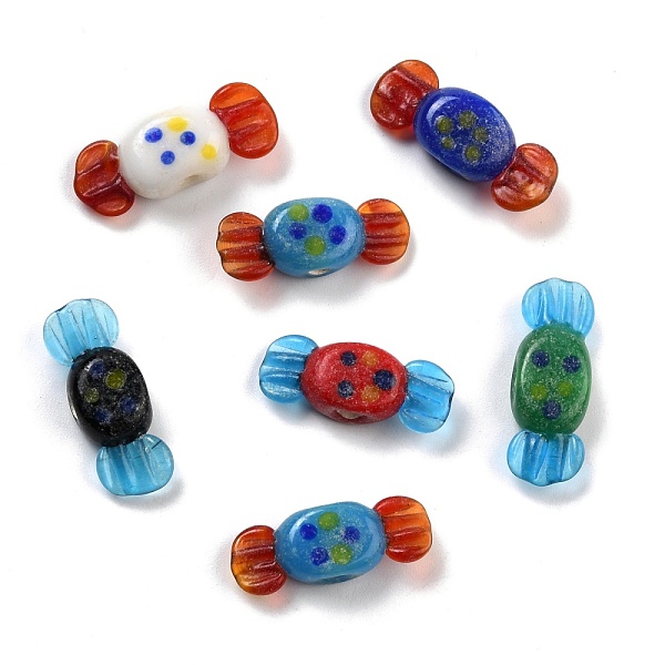 PandaHall Handmade Lampwork Beads, Candy, Mixed Color, 8.5~10x23~25x6~7mm, Hole: 2~2.2mm Lampwork Candy Multicolor
PandaHall Handmade Lampwork Beads, Candy, Mixed Color, 8.5~10x23~25x6~7mm, Hole: 2~2.2mm Lampwork Candy Multicolor