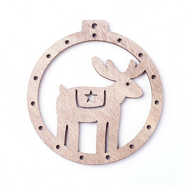 PandaHall Undyed Wood Big Pendants, Flat Round with Christmas Reindeer/Stag, BurlyWood, 68.5x63.5x2.5mm, Hole: 2.5mm Wood Deer Orange
PandaHall Undyed Wood Big Pendants, Flat Round with Christmas Reindeer/Stag, BurlyWood, 68.5x63.5x2.5mm, Hole: 2.5mm Wood Deer Orange
