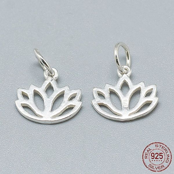 PandaHall 925 Sterling Silver Charms, with Jump Ring, with 925 Stamp, Lotus, Silver, 10.5x11x1mm, Hole: 4mm Sterling Silver Flower Silver
PandaHall 925 Sterling Silver Charms, with Jump Ring, with 925 Stamp, Lotus, Silver, 10.5x11x1mm, Hole: 4mm Sterling Silver Flower Silver
