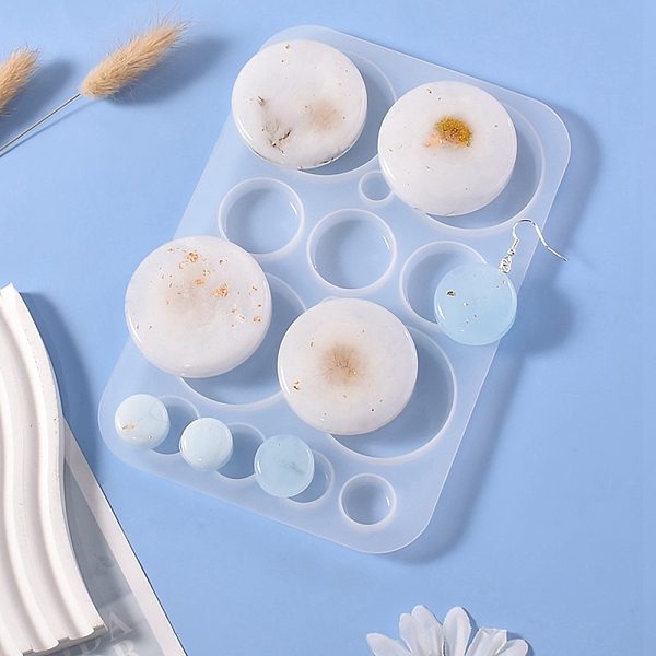 PandaHall DIY Silicone Cabochons Molds, Resin Casting Molds, for UV Resin, Epoxy Resin Jewelry Making, Round Pattern, 176x120x8.5mm, Inner..., White
PandaHall DIY Silicone Cabochons Molds, Resin Casting Molds, for UV Resin, Epoxy Resin Jewelry Making, Round Pattern, 176x120x8.5mm, Inner..., White