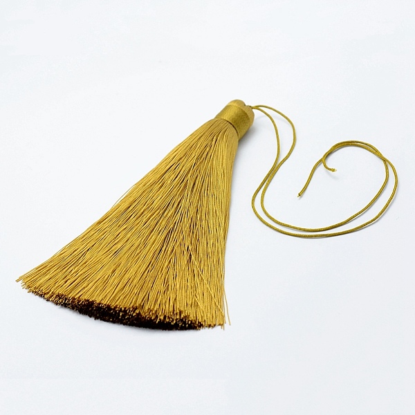 PandaHall Nylon Tassel Big Pendants, Ice Silk Tassel, Goldenrod, 123x12mm Nylon Gold
PandaHall Nylon Tassel Big Pendants, Ice Silk Tassel, Goldenrod, 123x12mm Nylon Gold