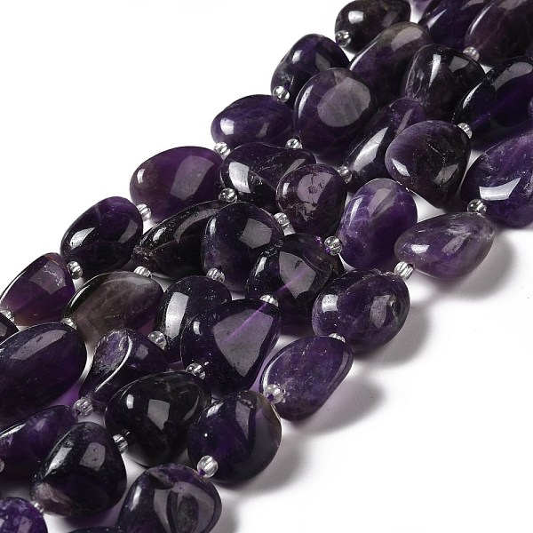 PandaHall Natural Amethyst Beads Strands, Tumbled Stone, Nuggets, 18~29x15~20x11~17mm, Hole: 1.2~1.5mm, about 15~18pcs/strand, 15.75~17.13''...
PandaHall Natural Amethyst Beads Strands, Tumbled Stone, Nuggets, 18~29x15~20x11~17mm, Hole: 1.2~1.5mm, about 15~18pcs/strand, 15.75~17.13''...