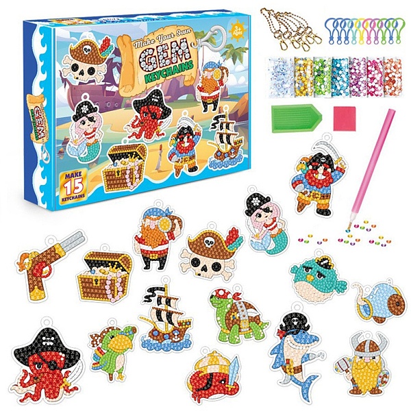 PandaHall Acrylic Charm Keychain Diamond Art for Kids, Diamond Painting Kits for Children, DIY Gem Art Key Chains, Diamond Painting Arts...
PandaHall Acrylic Charm Keychain Diamond Art for Kids, Diamond Painting Kits for Children, DIY Gem Art Key Chains, Diamond Painting Arts...