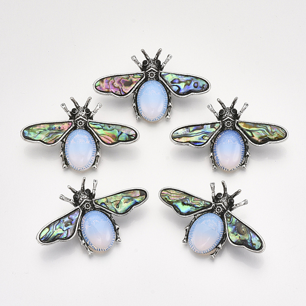 PandaHall Opalite Brooches/Pendants, with Rhinestone and Alloy Findings, Abalone Shell/Paua Shelland Resin Bottom, Bee, Antique Silver..., Black
PandaHall Opalite Brooches/Pendants, with Rhinestone and Alloy Findings, Abalone Shell/Paua Shelland Resin Bottom, Bee, Antique Silver..., Black