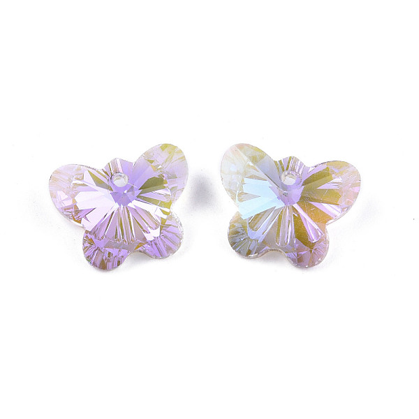 PandaHall Electroplated Glass Charms, Faceted, Butterfly, Lilac, 12x15x6.5mm, Hole: 1.4mm Glass Butterfly Purple
PandaHall Electroplated Glass Charms, Faceted, Butterfly, Lilac, 12x15x6.5mm, Hole: 1.4mm Glass Butterfly Purple