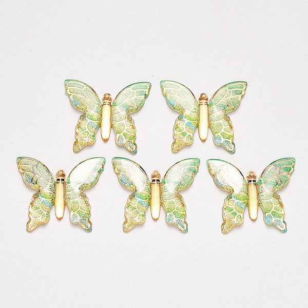 PandaHall Transparent Acrylic Pendants, with Plated Bottom, Butterfly, Lime, 34x39x5.5mm, Hole: 1.2mm Acrylic Butterfly Green
PandaHall Transparent Acrylic Pendants, with Plated Bottom, Butterfly, Lime, 34x39x5.5mm, Hole: 1.2mm Acrylic Butterfly Green
