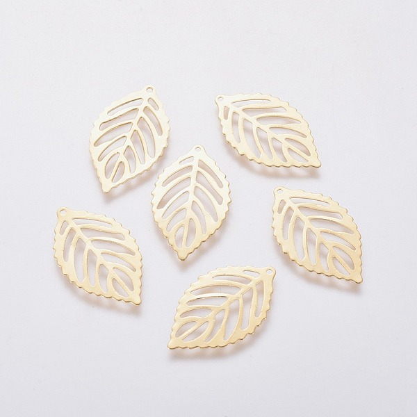 PandaHall 304 Stainless Steel Pendants, Leaf, Golden, 24x14x0.5mm, Hole: 0.8mm 304 Stainless Steel Leaf
PandaHall 304 Stainless Steel Pendants, Leaf, Golden, 24x14x0.5mm, Hole: 0.8mm 304 Stainless Steel Leaf