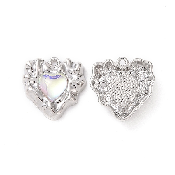 PandaHall Transparent Resin Pendants, with Platinum Tone Alloy Findins, Heart Charm, Clear AB, 19x18.5x5mm, Hole: 1.5mm Alloy+Resin Heart..., White
PandaHall Transparent Resin Pendants, with Platinum Tone Alloy Findins, Heart Charm, Clear AB, 19x18.5x5mm, Hole: 1.5mm Alloy+Resin Heart..., White