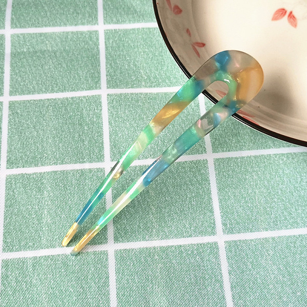 PandaHall Cellulose Acetate(Resin) Hair Forks, Vintage Decorative Hair Accessories, U-shaped, Medium Spring Green, 117mm Cellulose Acetate
PandaHall Cellulose Acetate(Resin) Hair Forks, Vintage Decorative Hair Accessories, U-shaped, Medium Spring Green, 117mm Cellulose Acetate
