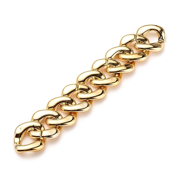 PandaHall Handmade UV Plating Acrylic Curb Chains, Twisted Chains, Golden, Link: 31x29x6mm, about 39.37 inch(1m)/strand Acrylic
PandaHall Handmade UV Plating Acrylic Curb Chains, Twisted Chains, Golden, Link: 31x29x6mm, about 39.37 inch(1m)/strand Acrylic