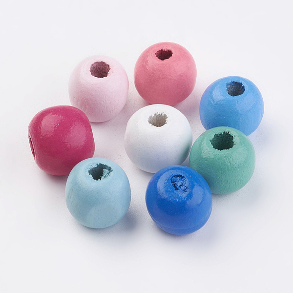PandaHall Natural Wood Beads, Dyed, Round, Mixed Color, 14x13mm, Hole: 3.5~4.5mm, about 680pcs/500g Wood Round Multicolor
PandaHall Natural Wood Beads, Dyed, Round, Mixed Color, 14x13mm, Hole: 3.5~4.5mm, about 680pcs/500g Wood Round Multicolor