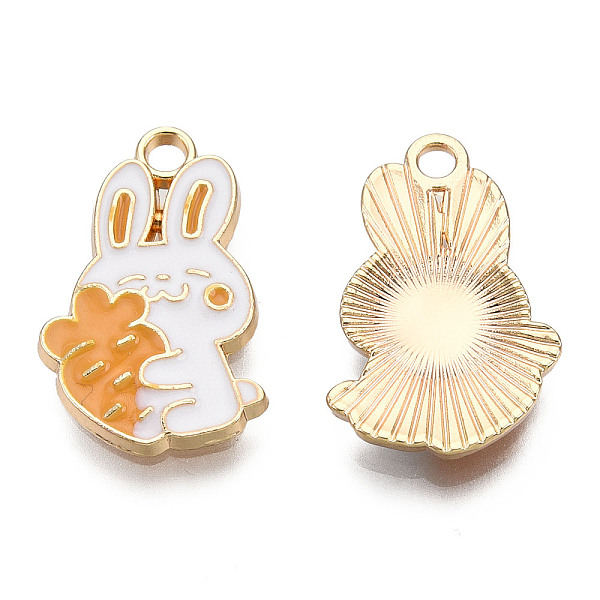 PandaHall Eco-Friendly Zinc Alloy Pendants, with Enamel, Cadmium Free & Nickel Free & Lead Free, Rabbit with Carrot, Light Gold, Goldenrod...
PandaHall Eco-Friendly Zinc Alloy Pendants, with Enamel, Cadmium Free & Nickel Free & Lead Free, Rabbit with Carrot, Light Gold, Goldenrod...