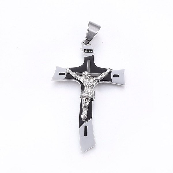 PandaHall Easter Theme 304 Stainless Steel Enamel Big Pendants, Crucifix Cross, Gunmetal & Stainless Steel Color, 62x39x7mm, Hole: 9x11mm..., Black
PandaHall Easter Theme 304 Stainless Steel Enamel Big Pendants, Crucifix Cross, Gunmetal & Stainless Steel Color, 62x39x7mm, Hole: 9x11mm..., Black