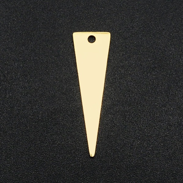 PandaHall 201 Stainless Steel Pendants, Laser Cut, Triangle, Real 18K Gold Plated, 25x7x1mm, Hole: 1.6mm 201 Stainless Steel Triangle
PandaHall 201 Stainless Steel Pendants, Laser Cut, Triangle, Real 18K Gold Plated, 25x7x1mm, Hole: 1.6mm 201 Stainless Steel Triangle