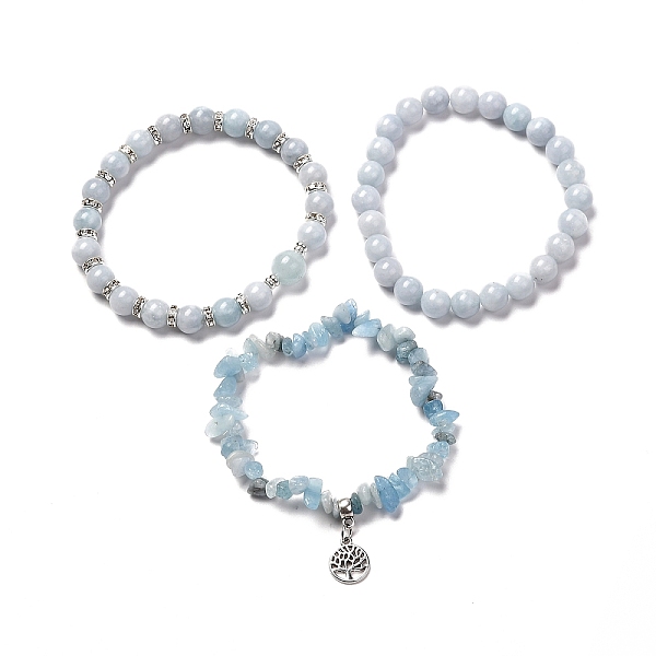 PandaHall Natural Aquamarine Beads Stretch Bracelet Set for Men Women Girl Gift, Tree of Life Tibetan Style Alloy Charm Bracelets, Inner...
PandaHall Natural Aquamarine Beads Stretch Bracelet Set for Men Women Girl Gift, Tree of Life Tibetan Style Alloy Charm Bracelets, Inner...