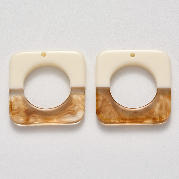 PandaHall Two Tone Resin Pendants, Square with Ring, Peru, 26~27x26x4mm, Hole: 1.6mm Resin Square Brown
PandaHall Two Tone Resin Pendants, Square with Ring, Peru, 26~27x26x4mm, Hole: 1.6mm Resin Square Brown