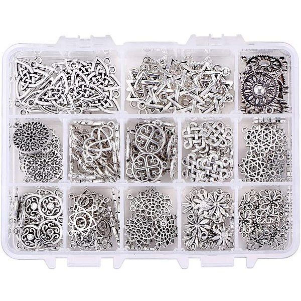 PandaHall Tibetan Style Alloy Links, Mixed Shapes, Antique Silver, Boxes: 14x10.8x3cm, 195pcs/box Alloy Mixed Shapes
PandaHall Tibetan Style Alloy Links, Mixed Shapes, Antique Silver, Boxes: 14x10.8x3cm, 195pcs/box Alloy Mixed Shapes