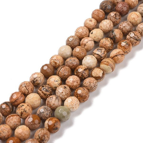 PandaHall Natural Picture Jasper Beads Strands, Faceted(128 Facets), Round, 6.5mm, Hole: 1mm, about 59pcs/strand, 14.96''(38cm) Picture...
PandaHall Natural Picture Jasper Beads Strands, Faceted(128 Facets), Round, 6.5mm, Hole: 1mm, about 59pcs/strand, 14.96''(38cm) Picture...