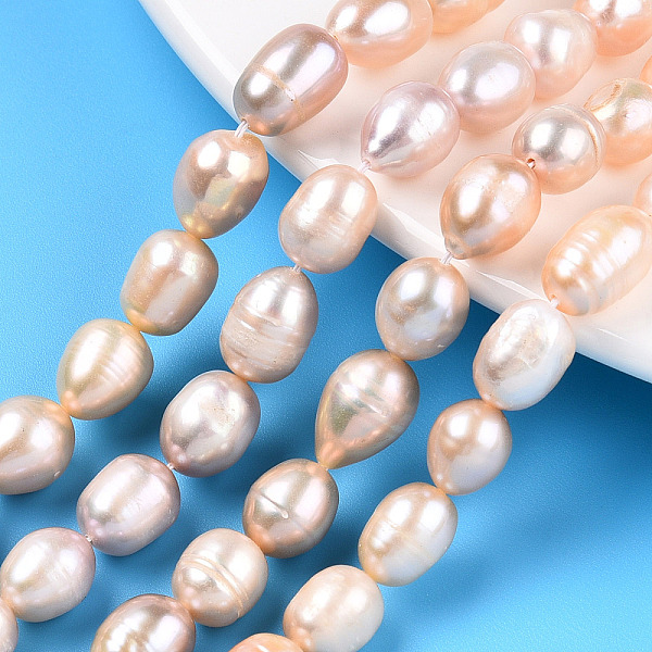 PandaHall Natural Cultured Freshwater Pearl Beads Strands, Rice, Wheat, 9~11.5x8~8.5mm, Hole: 0.7~0.8mm, about 34~35pcs/strand, 13.78 inch..., Orange
PandaHall Natural Cultured Freshwater Pearl Beads Strands, Rice, Wheat, 9~11.5x8~8.5mm, Hole: 0.7~0.8mm, about 34~35pcs/strand, 13.78 inch..., Orange