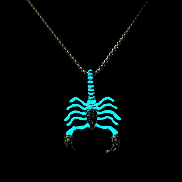 PandaHall Luminous Glow in the Dark Alloy Scorpio Pendant Necklaces, with Stainless Steel Curb Chain, Cyan, 27.56 inch(70cm) Alloy Scorpio...
PandaHall Luminous Glow in the Dark Alloy Scorpio Pendant Necklaces, with Stainless Steel Curb Chain, Cyan, 27.56 inch(70cm) Alloy Scorpio...
