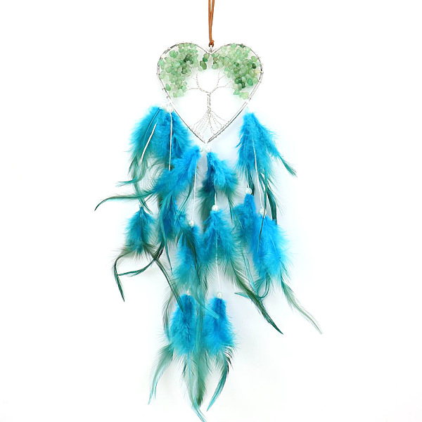 PandaHall Heart with Tree of Life Natural Green Aventurine Chip Wind Chimes Pendant Decorations, with Feather, for Home Bedroom Hanging...
PandaHall Heart with Tree of Life Natural Green Aventurine Chip Wind Chimes Pendant Decorations, with Feather, for Home Bedroom Hanging...