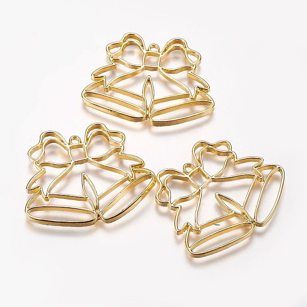PandaHall Alloy Open Back Bezel Pendants, For DIY UV Resin, Epoxy Resin, Pressed Flower Jewelry, Bell, Golden, 37x45x2.5mm, Hole: 2mm Alloy...
PandaHall Alloy Open Back Bezel Pendants, For DIY UV Resin, Epoxy Resin, Pressed Flower Jewelry, Bell, Golden, 37x45x2.5mm, Hole: 2mm Alloy...