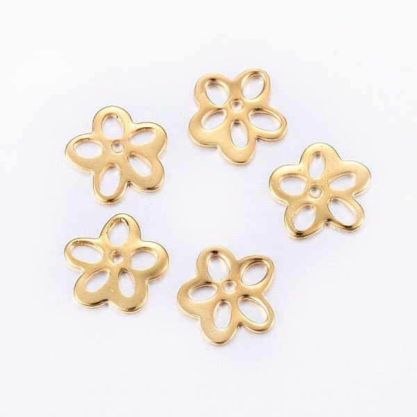 PandaHall 304 Stainless Steel Links, Etched Metal Embellishments, Flower, Golden, 10x10x0.8mm, Hole: 2.5~3x1.5~2mm 304 Stainless Steel...
PandaHall 304 Stainless Steel Links, Etched Metal Embellishments, Flower, Golden, 10x10x0.8mm, Hole: 2.5~3x1.5~2mm 304 Stainless Steel...