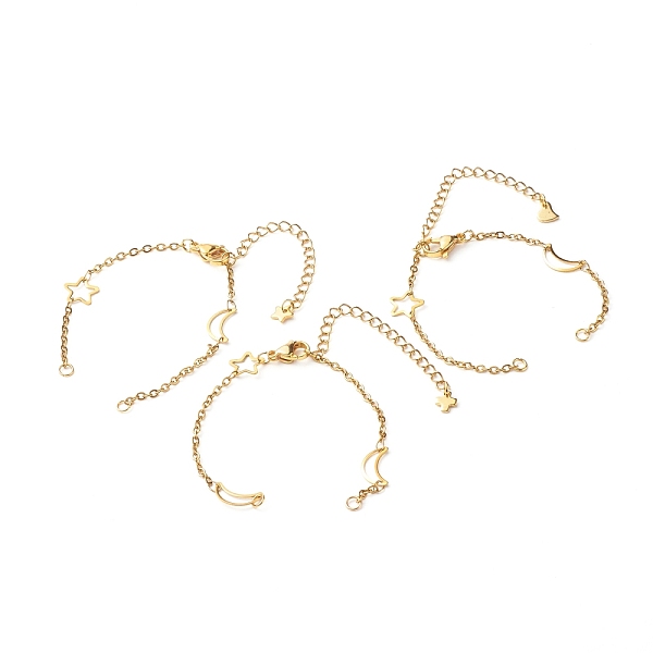 PandaHall 304 Stainless Steel Moon & Star Link Chains Bracelet Making, with Lobster Claw Clasps, Golden, 5-1/2x3/8 inch(14x0.9cm) 304...
PandaHall 304 Stainless Steel Moon & Star Link Chains Bracelet Making, with Lobster Claw Clasps, Golden, 5-1/2x3/8 inch(14x0.9cm) 304...