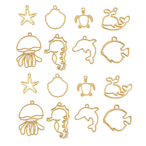 PandaHall Zinc Alloy Open Back Bezel Pendants, For DIY UV Resin, Epoxy Resin, Pressed Flower Jewelry, Golden, 16pcs/Box Alloy Starfish
PandaHall Zinc Alloy Open Back Bezel Pendants, For DIY UV Resin, Epoxy Resin, Pressed Flower Jewelry, Golden, 16pcs/Box Alloy Starfish
