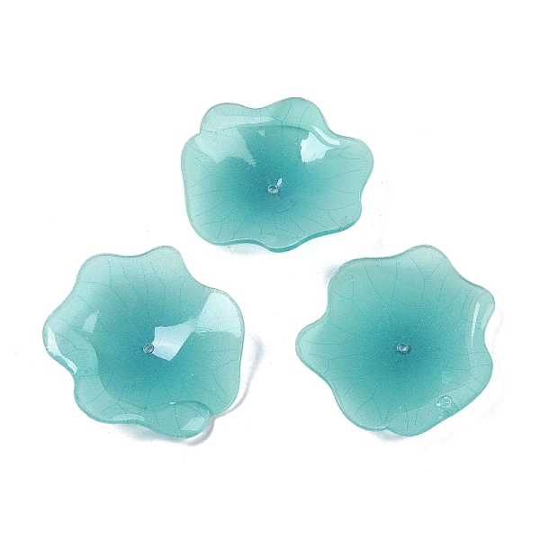PandaHall Lotus Leaf Bead Caps, for DIY Jewelry Making, Dark Turquoise, 32~36x33~33.5x4~6mm, Hole: 1.2mm Acrylic
PandaHall Lotus Leaf Bead Caps, for DIY Jewelry Making, Dark Turquoise, 32~36x33~33.5x4~6mm, Hole: 1.2mm Acrylic