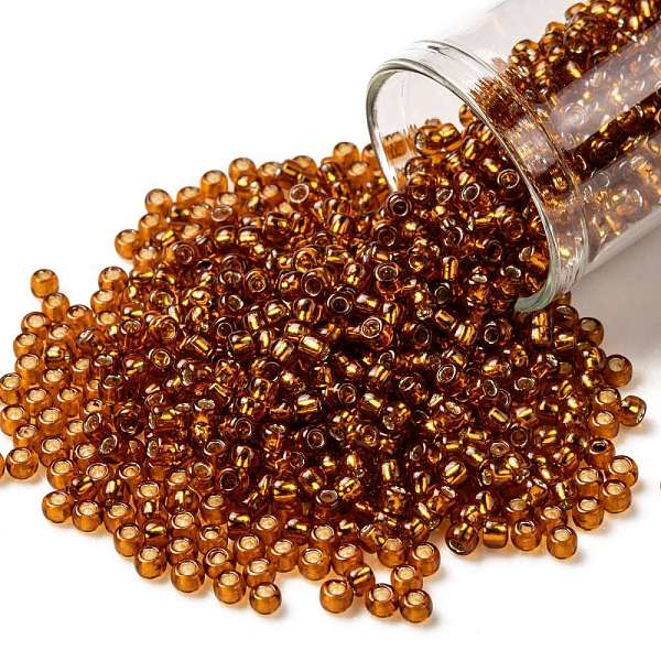 PandaHall TOHO Round Seed Beads, Japanese Seed Beads, (2208) Silver Lined Burnt Orange, 8/0, 3mm, Hole: 1mm, about 222pcs/bottle, 10g/bottle...
PandaHall TOHO Round Seed Beads, Japanese Seed Beads, (2208) Silver Lined Burnt Orange, 8/0, 3mm, Hole: 1mm, about 222pcs/bottle, 10g/bottle...