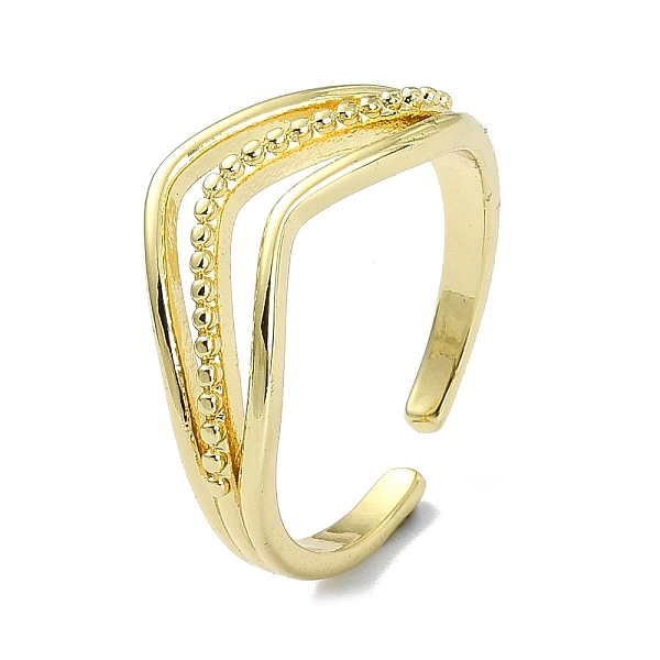 PandaHall Brass Open Cuff Rings, Triple Lines Wide Band Rings, Real 18K Gold Plated, Inner Diameter: 19mm Brass
PandaHall Brass Open Cuff Rings, Triple Lines Wide Band Rings, Real 18K Gold Plated, Inner Diameter: 19mm Brass