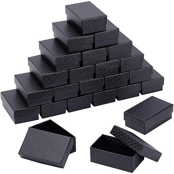 PandaHall BENECREAT 24 Pack Diamond Pattern Cardboard Jewelry Boxes 8x5x3cm Rectangle Ring Earring Necklace Gift Boxes with Sponge Insert..., Black
PandaHall BENECREAT 24 Pack Diamond Pattern Cardboard Jewelry Boxes 8x5x3cm Rectangle Ring Earring Necklace Gift Boxes with Sponge Insert..., Black