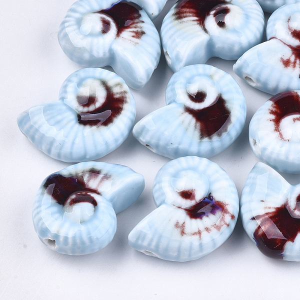 PandaHall Handmade Porcelain Beads, Fancy Antique Glazed Porcelain, Sea Snail, Light Sky Blue, 39~40x30~31x16.5~18mm, Hole: 2.5~3.5mm...
PandaHall Handmade Porcelain Beads, Fancy Antique Glazed Porcelain, Sea Snail, Light Sky Blue, 39~40x30~31x16.5~18mm, Hole: 2.5~3.5mm...